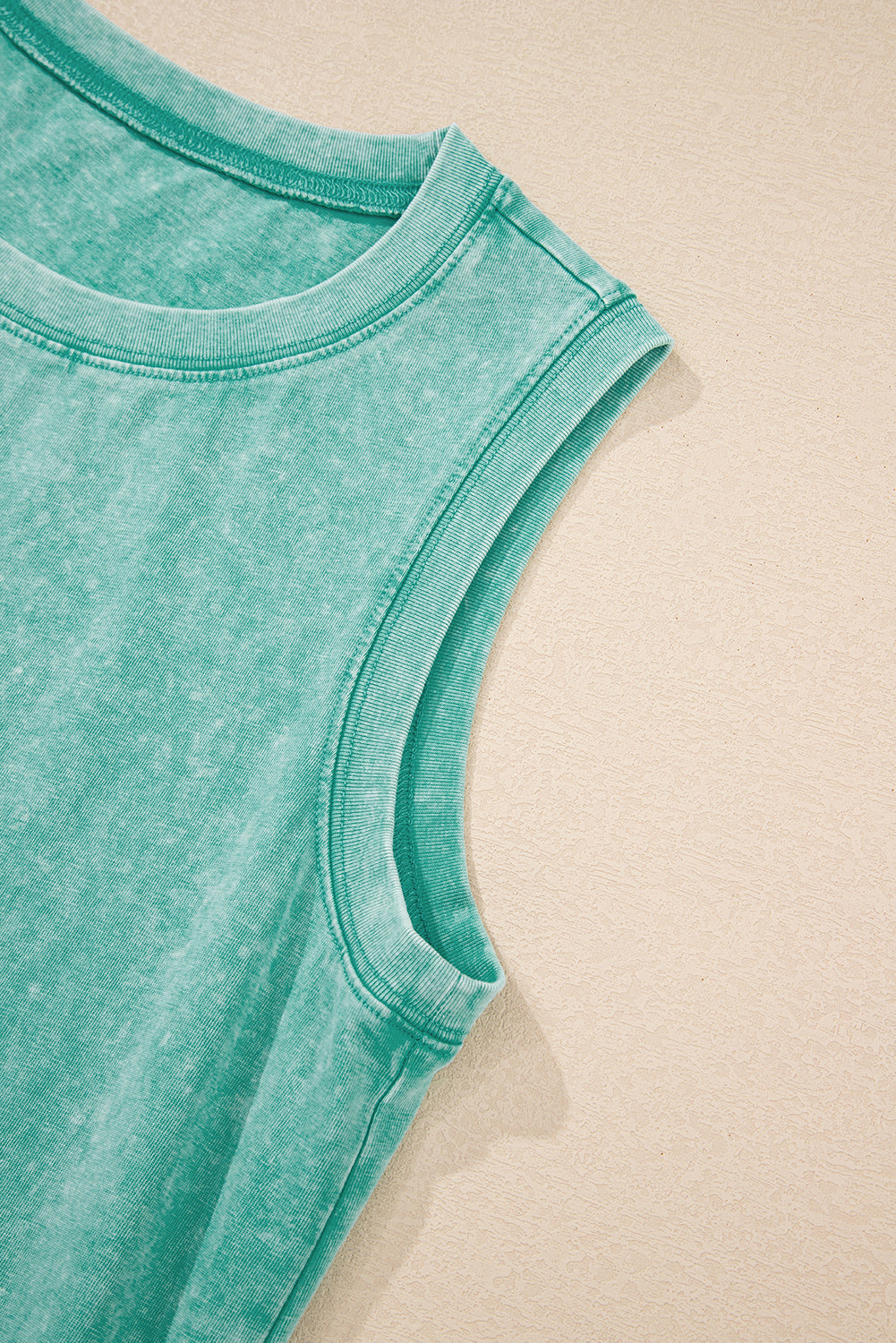 Beau Blue Mineral Wash Tank Mini Dress with Pockets