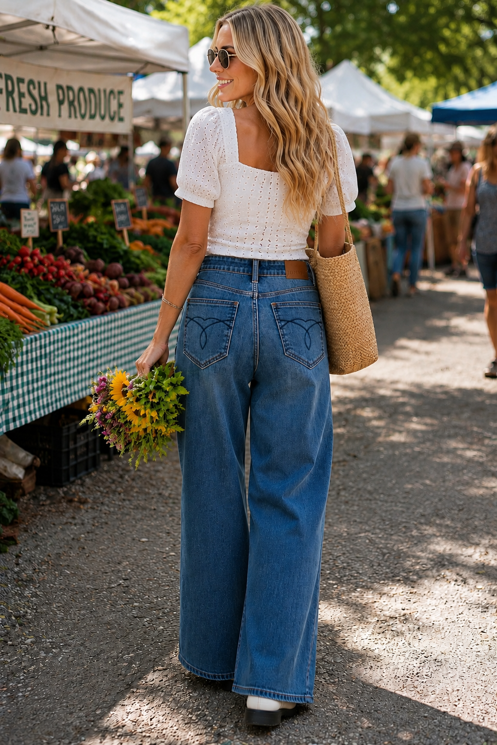 Judy Blue High Rise Wide Leg Jeans