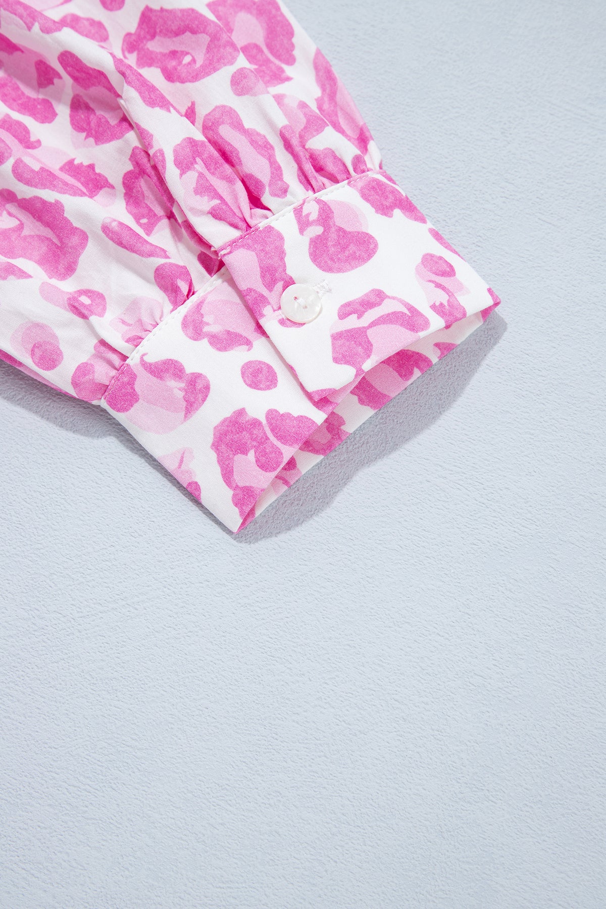 Pretty in Pink Leopard Tie-Waist Shirt Dress