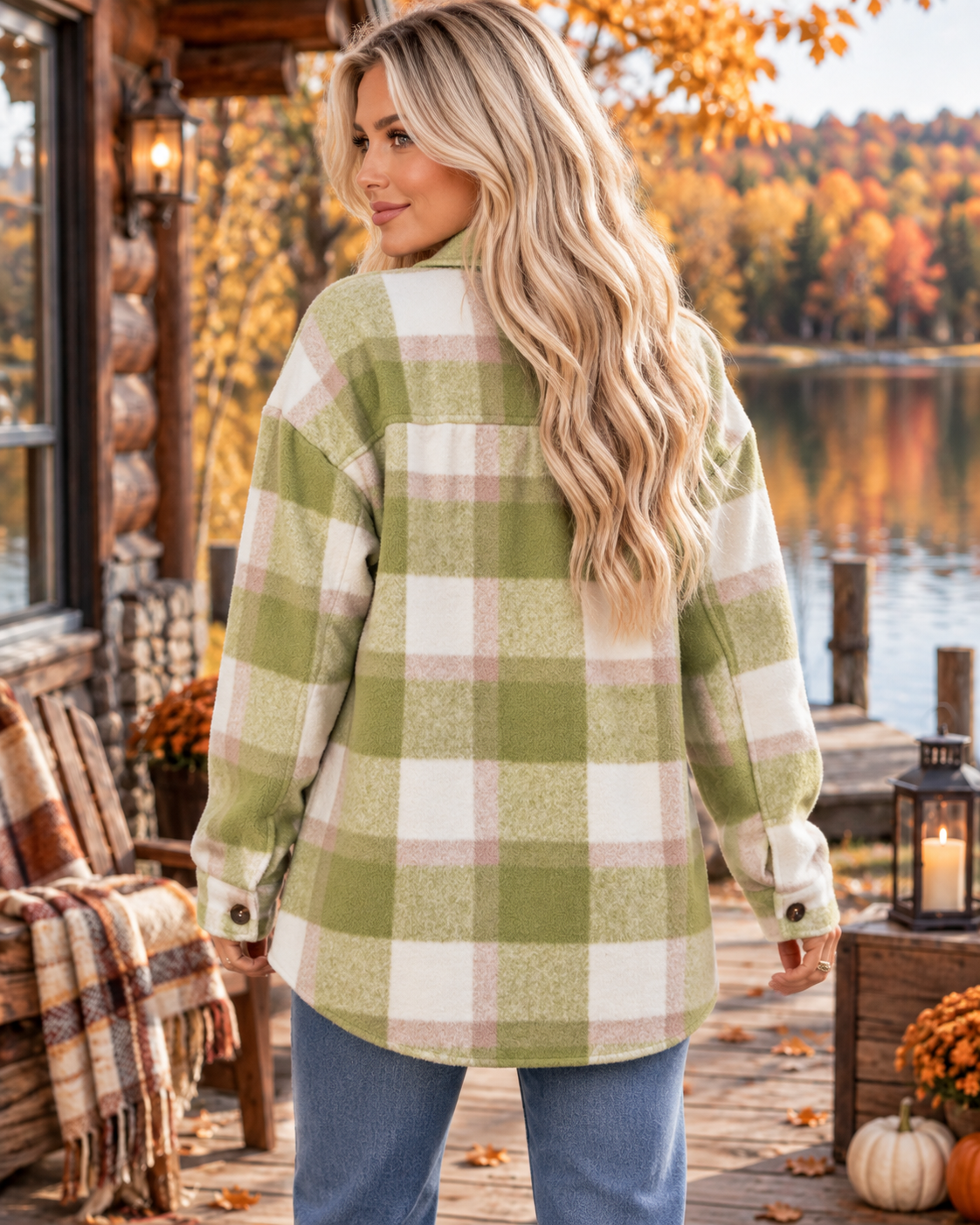 Sage Meadow Plaid Shacket